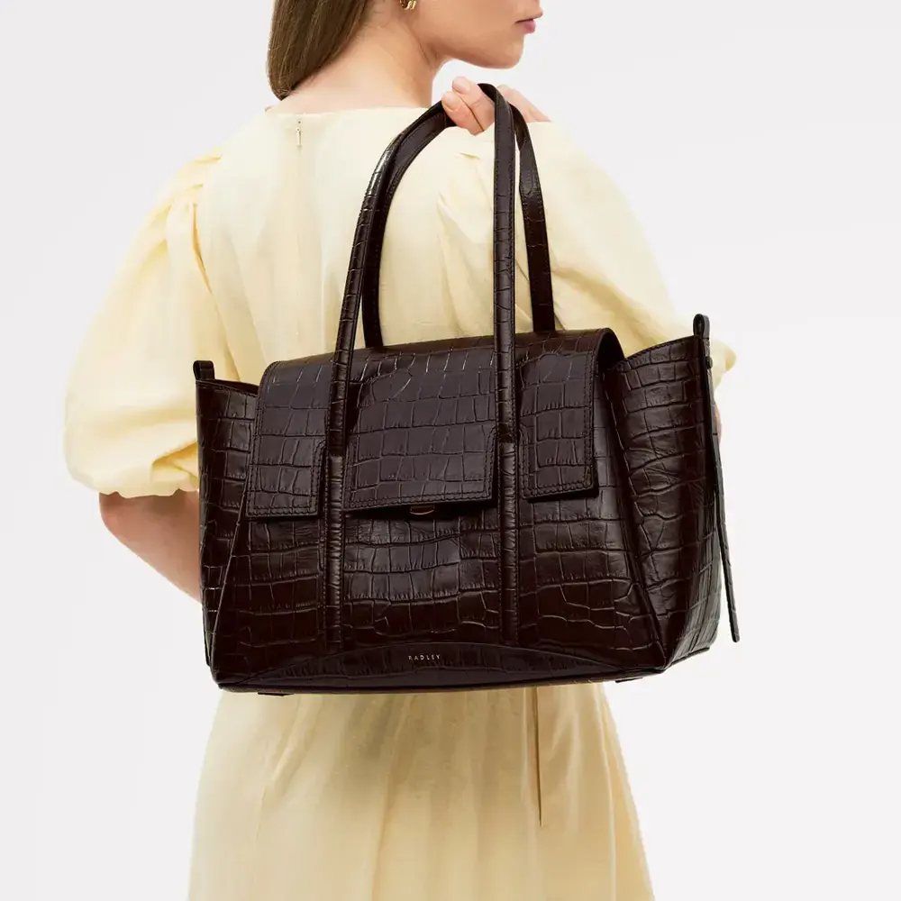 Radley The Chancery Faux Croc Medium Flapover Shoulder